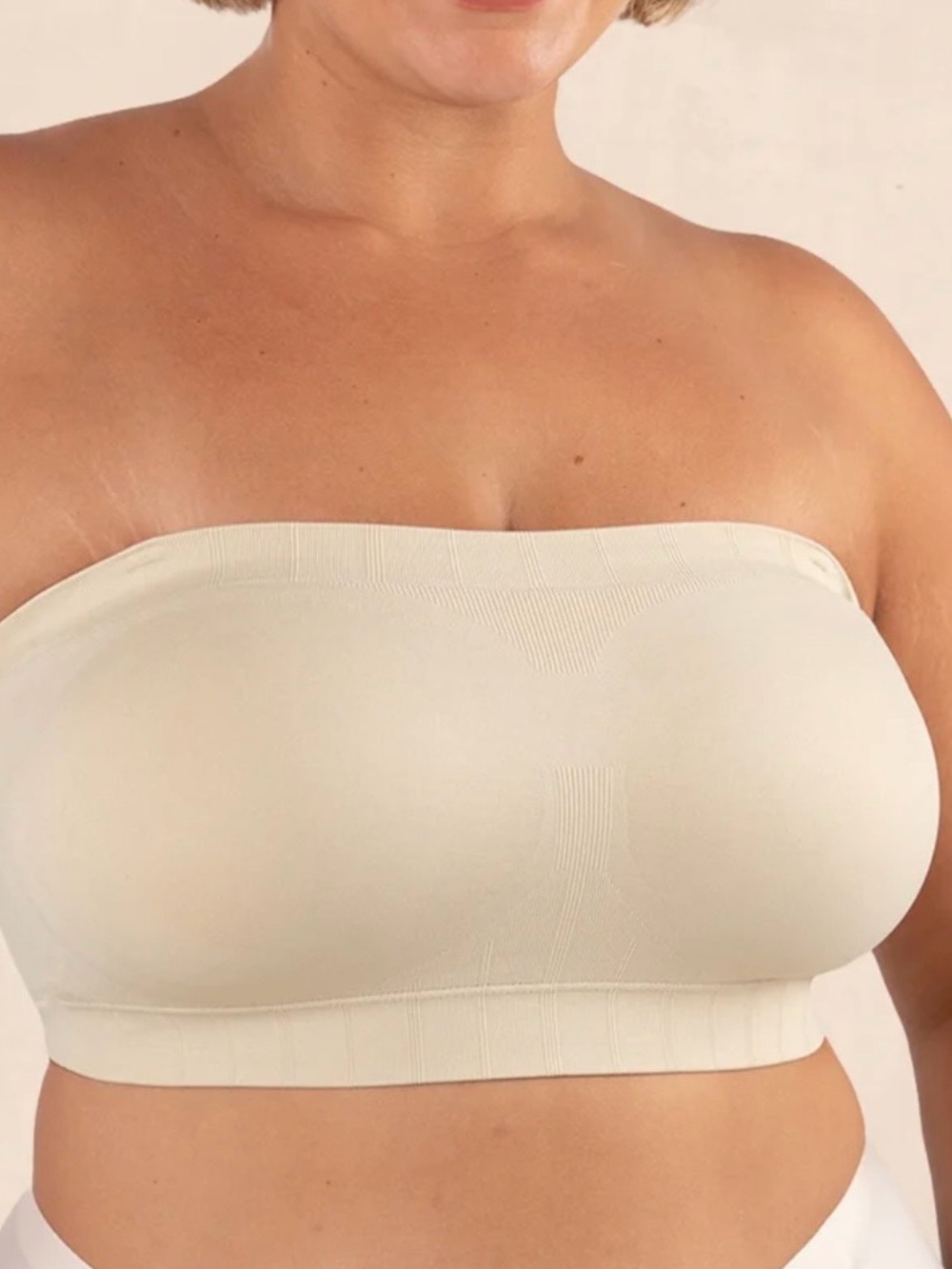 Shapermint Women’s Truekind® Convertible Strapless Bandeau Bra Size XL Cream